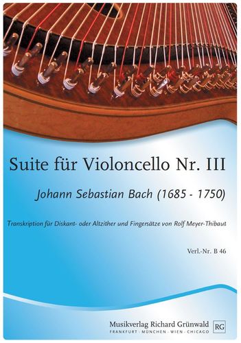 J.S.Bach / R.Meyer-Thibaut (Bearb.) - Suite für Violoncello Nr. 3 - BWV 1009