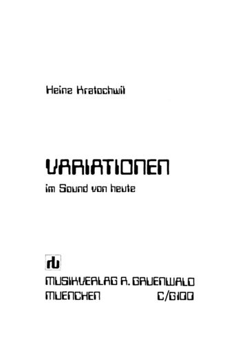 Heinz Kratochwil - Variationen im Sound von heute (2 DZ)